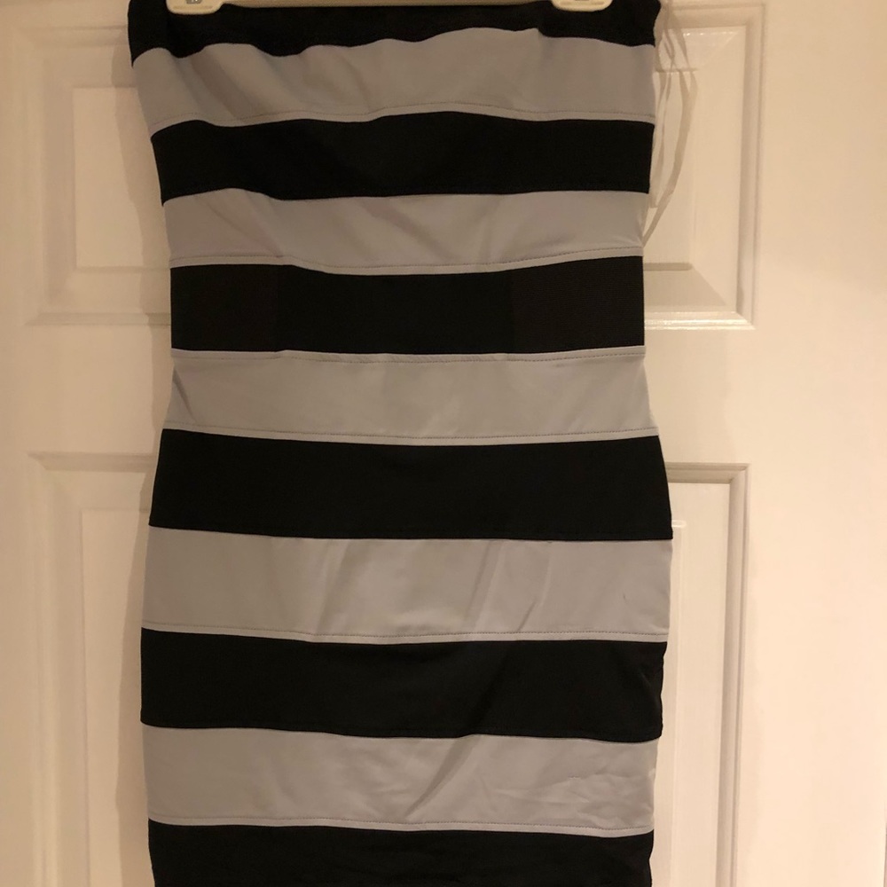 Striped bodycon dress.